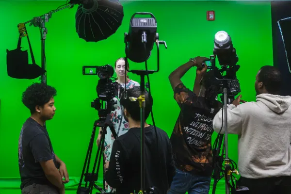 Bts mv full crew filming female vocalist green screen wide